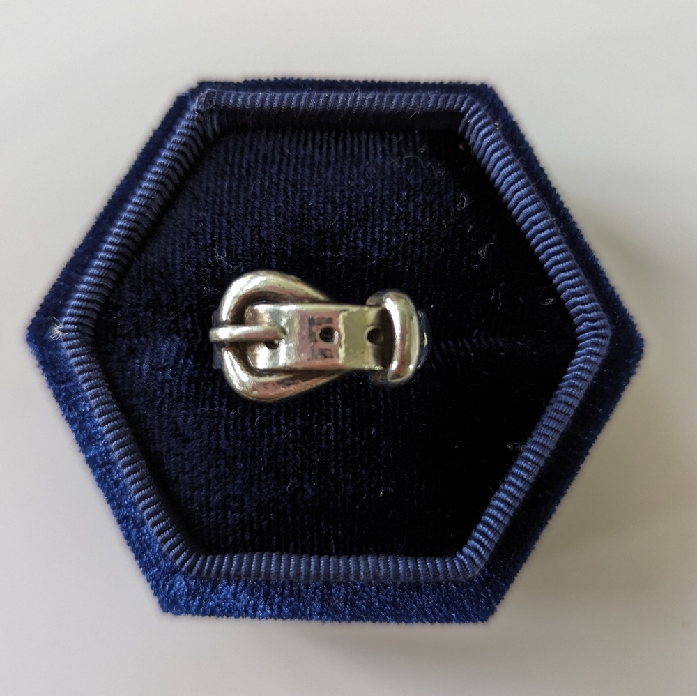 Belt buckle 925 sterling silver ring